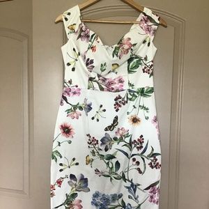 Off the Shoulder Midi Floral Dress